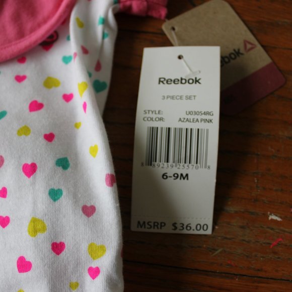 Baby Girls Reebok Outfit 6-9 Months - Picture 3 of 5